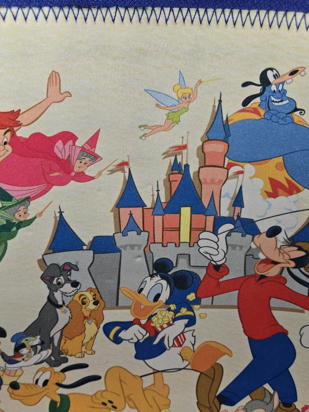 Disney Blue 55th 'Happiest Memories' Reversible Zipper Laptop Pouch